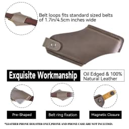 1pcPersonalized Cowhide Waist Hanging Bag, Portable Diagonal Cross Phone Bag, Outdoor Leisure Phone Bag