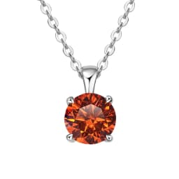 JoyceJelly Classic Four Prong 1ct Moissanite Necklace Women's 925 Sterling Silver Plated 18k Gold Pendant Luxury Fine Jewelry