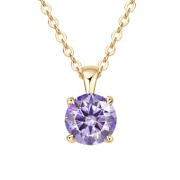 JoyceJelly Classic Four Prong 1ct Moissanite Necklace Women's 925 Sterling Silver Plated 18k Gold Pendant Luxury Fine Jewelry