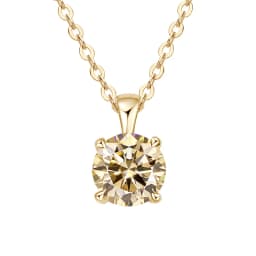 JoyceJelly Classic Four Prong 1ct Moissanite Necklace Women's 925 Sterling Silver Plated 18k Gold Pendant Luxury Fine Jewelry