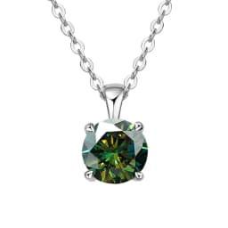JoyceJelly Classic Four Prong 1ct Moissanite Necklace Women's 925 Sterling Silver Plated 18k Gold Pendant Luxury Fine Jewelry