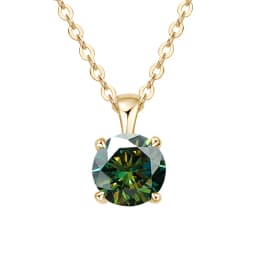JoyceJelly Classic Four Prong 1ct Moissanite Necklace Women's 925 Sterling Silver Plated 18k Gold Pendant Luxury Fine Jewelry