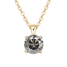 JoyceJelly Classic Four Prong 1ct Moissanite Necklace Women's 925 Sterling Silver Plated 18k Gold Pendant Luxury Fine Jewelry