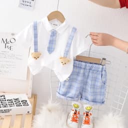 New Kids Clothes Suit Summer Children Boy Girl Patchwork T Shirt Shorts 2Pcs/Set Baby Toddler Clothing Infant 1 2 3 4 5 Years