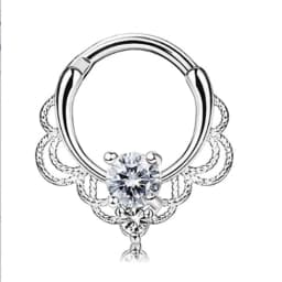 8pcs 16G 316L Stainless Steel Septum Nose Rings,Hyposensitization CZ Cartilage Tragus Helix Daith Hoop Earring Piercing Jewelry
