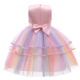Children Unicorn Princess Dress For Girls Birthday Evening Party Flower Girls Wedding Dress Up Kids Carnival Costume Vestidos