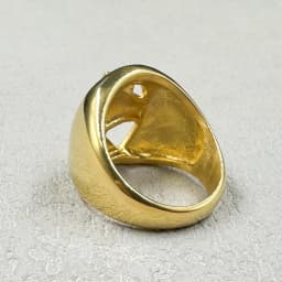 Hip Hop Punk Horseshoe Horse Head Rings For Men Golden color 316L Stainless Steel Male Ring Jockey Club Jewelry Anillo