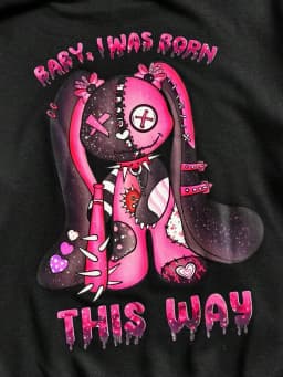 Pink Puppet Bear A Cute And Terrifying Appearance Hooded Women Warm Fleece Hoodies Street Casual Hoodie Hipster Loose Clothes
