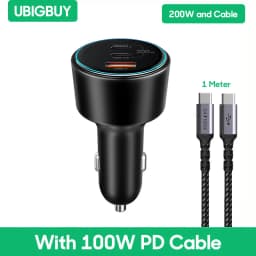 255W Car Charger for Starlink Mini, 5-Port USB C PD 100W PPS 45W Super Fast Charging for MacBook Pro iPhone 17 16 15 Samsung S26