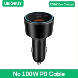 255W Car Charger for Starlink Mini, 5-Port USB C PD 100W PPS 45W Super Fast Charging for MacBook Pro iPhone 17 16 15 Samsung S26