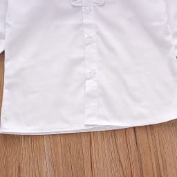 Spring and Autumn Girls' Baby Long sleeved Shirt with Wooden Ear Edge Collar Top Minimalist Girls' Clothing