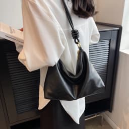 New fashionable women's bag, high-end soft leather texture, single shoulder bag, women's crossbody bag, geometric wide shoulder
