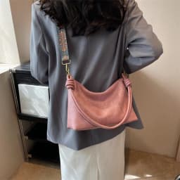 New fashionable women's bag, high-end soft leather texture, single shoulder bag, women's crossbody bag, geometric wide shoulder