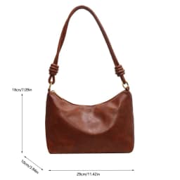 New fashionable women's bag, high-end soft leather texture, single shoulder bag, women's crossbody bag, geometric wide shoulder