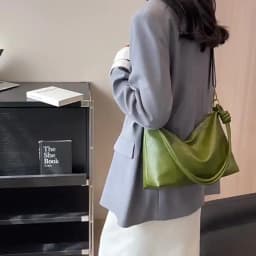 New fashionable women's bag, high-end soft leather texture, single shoulder bag, women's crossbody bag, geometric wide shoulder