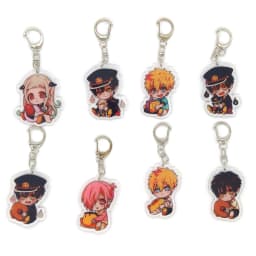 8pcs/set Anime Hanako-kun Keychain Key Chain for Accessories Cute Bag Pendant Key Ring Acrylic Cartoon Friends Gift wholesale
