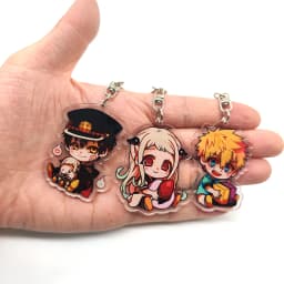 8pcs/set Anime Hanako-kun Keychain Key Chain for Accessories Cute Bag Pendant Key Ring Acrylic Cartoon Friends Gift wholesale