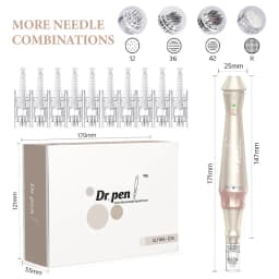 Dr.pen E30 with 12pcs Pen with Cartridges Nano Wireless Skin Care Kit Skin 0.25mm Needle Pen Skin Rejuvenation Machine