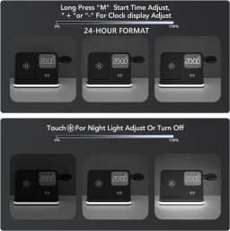 6 in 1 LED Fast Wireless Charger Stand Charging Station Clock Alarm For iPhone 15 14 13 12 11 Apple Watch 2-9 Series Airpods Pro