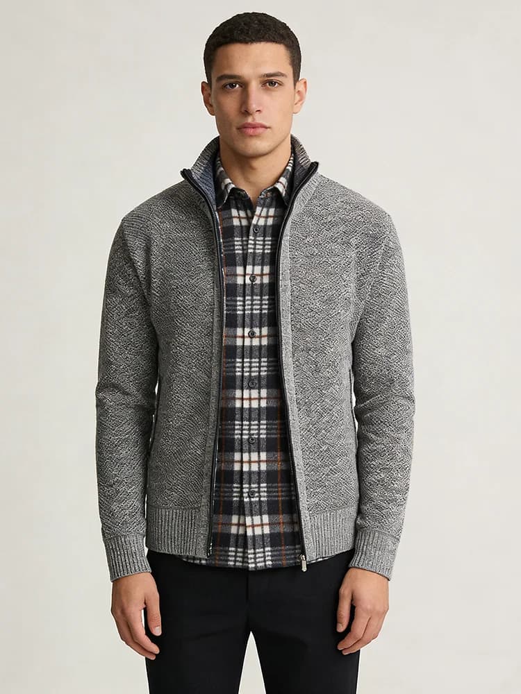 New Arrival Knitted Sweater Men Spring Autumn Casual Fleece Cardigan Men Sweaters Coats Solid Color Plus Size 3XL 5 Colors