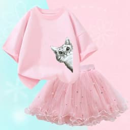 Summer Girl Party Unicorn Clothes Set Kids Baby Cartoon Clothing Suits Girls Cute Casual T-shirt Tops tutu Skirts Outfits