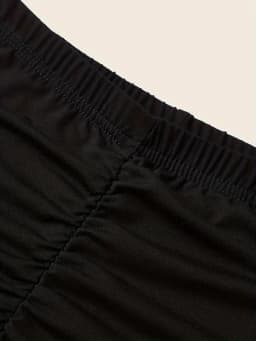 Elegant High Waist Ruched Skirt with Back Vent for Women - Perfect for Spring and Summer Fashion