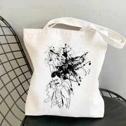 Queen Freddie Mercury Shopping Bags for Women Casual Tote Bag Eco Resuable Large-capacity Handbag Bolsa Feminina