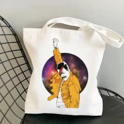 Queen Freddie Mercury Shopping Bags for Women Casual Tote Bag Eco Resuable Large-capacity Handbag Bolsa Feminina