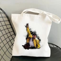 Queen Freddie Mercury Shopping Bags for Women Casual Tote Bag Eco Resuable Large-capacity Handbag Bolsa Feminina