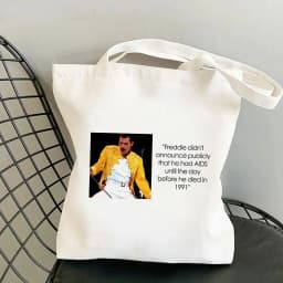 Queen Freddie Mercury Shopping Bags for Women Casual Tote Bag Eco Resuable Large-capacity Handbag Bolsa Feminina