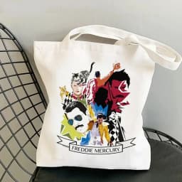 Queen Freddie Mercury Shopping Bags for Women Casual Tote Bag Eco Resuable Large-capacity Handbag Bolsa Feminina