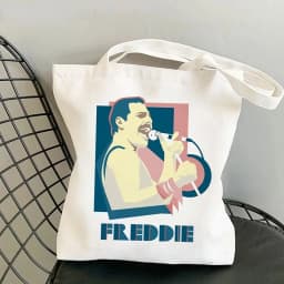 Queen Freddie Mercury Shopping Bags for Women Casual Tote Bag Eco Resuable Large-capacity Handbag Bolsa Feminina