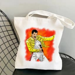 Queen Freddie Mercury Shopping Bags for Women Casual Tote Bag Eco Resuable Large-capacity Handbag Bolsa Feminina