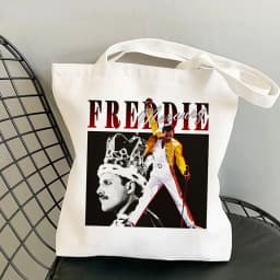 Queen Freddie Mercury Shopping Bags for Women Casual Tote Bag Eco Resuable Large-capacity Handbag Bolsa Feminina