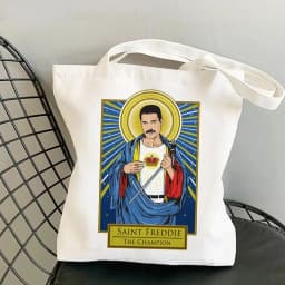 Queen Freddie Mercury Shopping Bags for Women Casual Tote Bag Eco Resuable Large-capacity Handbag Bolsa Feminina