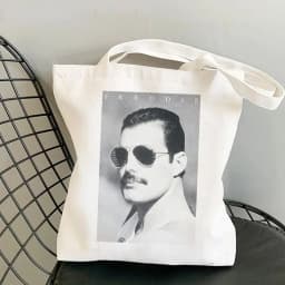 Queen Freddie Mercury Shopping Bags for Women Casual Tote Bag Eco Resuable Large-capacity Handbag Bolsa Feminina