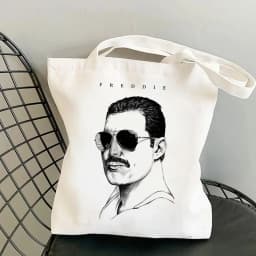 Queen Freddie Mercury Shopping Bags for Women Casual Tote Bag Eco Resuable Large-capacity Handbag Bolsa Feminina