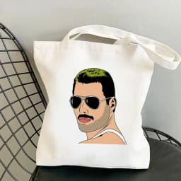 Queen Freddie Mercury Shopping Bags for Women Casual Tote Bag Eco Resuable Large-capacity Handbag Bolsa Feminina