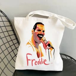 Queen Freddie Mercury Shopping Bags for Women Casual Tote Bag Eco Resuable Large-capacity Handbag Bolsa Feminina