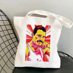 Queen Freddie Mercury Shopping Bags for Women Casual Tote Bag Eco Resuable Large-capacity Handbag Bolsa Feminina