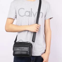 Men Messenger Crossbody Shoulder Bags Genuine Leather Multi-Purpose Business Male Small Handbag Belt Fanny Waist Pack Bag