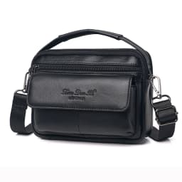 Men Messenger Crossbody Shoulder Bags Genuine Leather Multi-Purpose Business Male Small Handbag Belt Fanny Waist Pack Bag