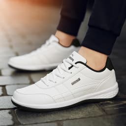 Fashion Casual Shoes Men's Outdoor PU Leather Trend Lightweight And Comfortable Lace-up Casual Shoes Outdoor Sports Shoes