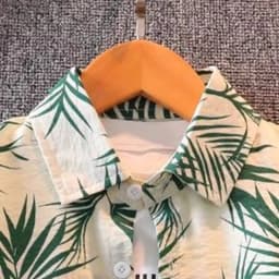 Children's Short-Sleeved Shirt Summer Beach Seaside Boys Flower Shirt Baby Summer Top Boys Shorts Set