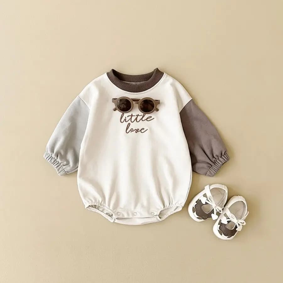 2024 Newborn Baby Romper Cotton Casual Boys Girls Jumpsuit Spring New Color Block Pullover Button Children Clothing 0-18M