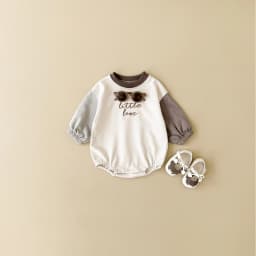 2024 Newborn Baby Romper Cotton Casual Boys Girls Jumpsuit Spring New Color Block Pullover Button Children Clothing 0-18M