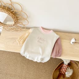 2024 Newborn Baby Romper Cotton Casual Boys Girls Jumpsuit Spring New Color Block Pullover Button Children Clothing 0-18M