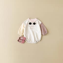 2024 Newborn Baby Romper Cotton Casual Boys Girls Jumpsuit Spring New Color Block Pullover Button Children Clothing 0-18M
