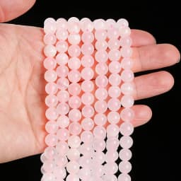 Natural Stone Pink Calcite Beads Round Smooth Loose Spacer Gemstone 6 8 10mm For Jewelry Making Diy Bracelet Necklace Accessory