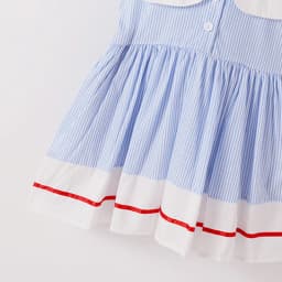 2024 New Summer 2-7Yrs Baby Girl Party Dress Sleeveless Cotton Embroidery Splicing Kids Princess Dresses Sister Clothing